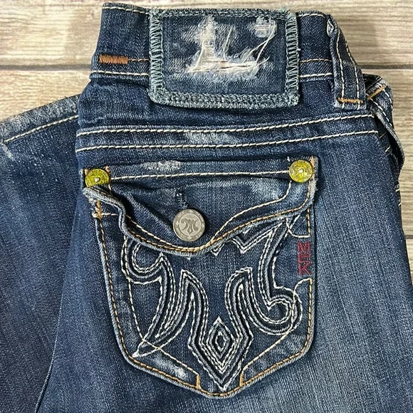 Mek denim jeans women’s size 26 long (34) boot made in USA handcrafted